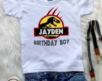 Jurassic Park Birthday Boy, Dinosaur Birthday Shirt, Birthday Girl T-Rex Shirt, Custom Birthday Tees, Personalized Shirt for Family B161