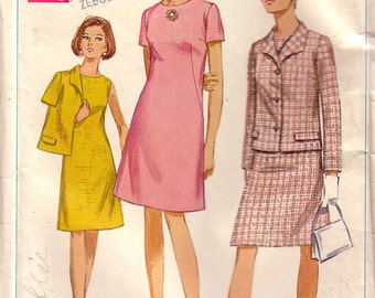 Vintage Simplicity 7450 Dress and Jacket Size 16, Size 18