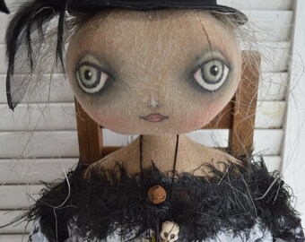 Primitive Folk Art Doll, Primitive Witch Doll, Primitive Folk Art Witch Doll, Primitive Doll, Primitive Home Decor, Primitive Folk Art