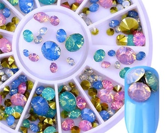 1 jars AB color nail rhinestone Nail Art