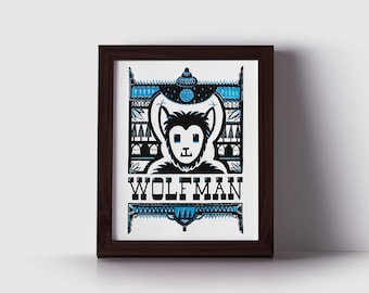 Wolfman Halloween Monster Poster