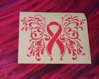Butterfly Awareness Ribbon (V6) Vinyl Decal