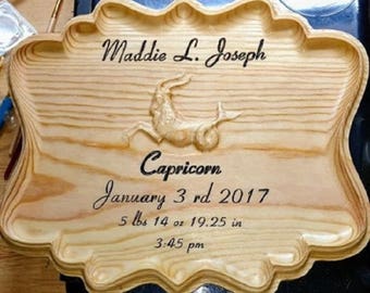 Birth Announcement Plaque