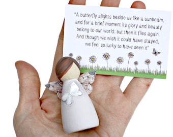 White Butterfly Fairies - Miscarriage gift - Baby loss memorial - Sleeping Angel Gift - Bereaved mum gift - Bereavement Gift - Sympathy Gift