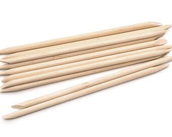 Orange Wooden Stick Cuticle Pusher