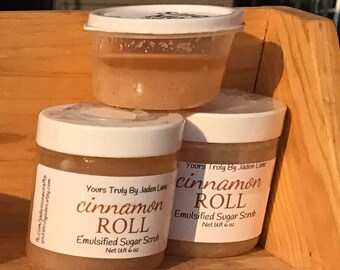 Cinnamon Roll Sugar Scrub - Cinnamon Emulsified Sugar Scrub - Body Scrub