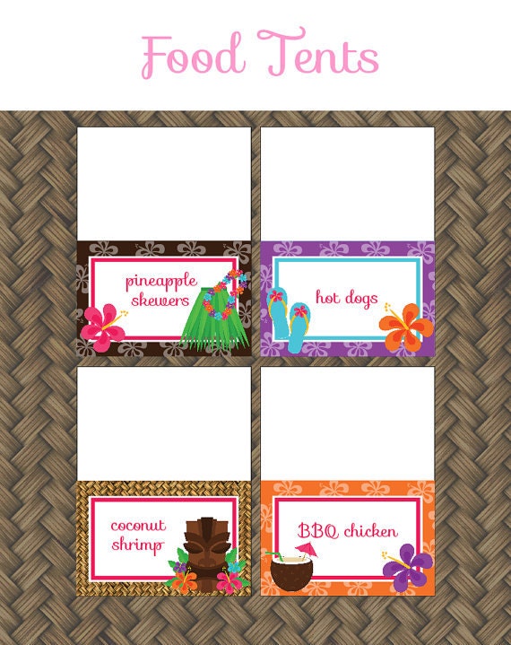 items-similar-to-hawaiian-luau-birthday-party-food-labels-printable