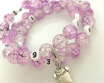 Beaded Reminder Bracelet, nursing bracelet, Breastfeeding, pregnancy bracelet, baby shower gift, new mum gift