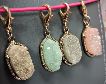 Genuine Stone Planner Charm /Planner Accessories /Travelers Notebook Charms/PurseCharms/planner Clips/Planner bookmark/Planner Sticker/plan