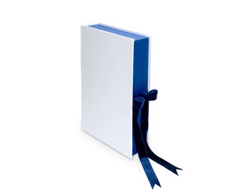 A4 Clamshell presentation portfolio box- folder with ribbon