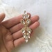 Beaded rhinestone appliqué beaded leaves appliqué beaded rhinestone headband beaded rhinestone headpiece beaded appliqué