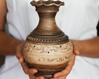 Flower vase Wedding vase Birthday gift Rustic wedding Wedding centerpiece Rustic vase Christmas gift wedding decor Ceramic vase Home decor