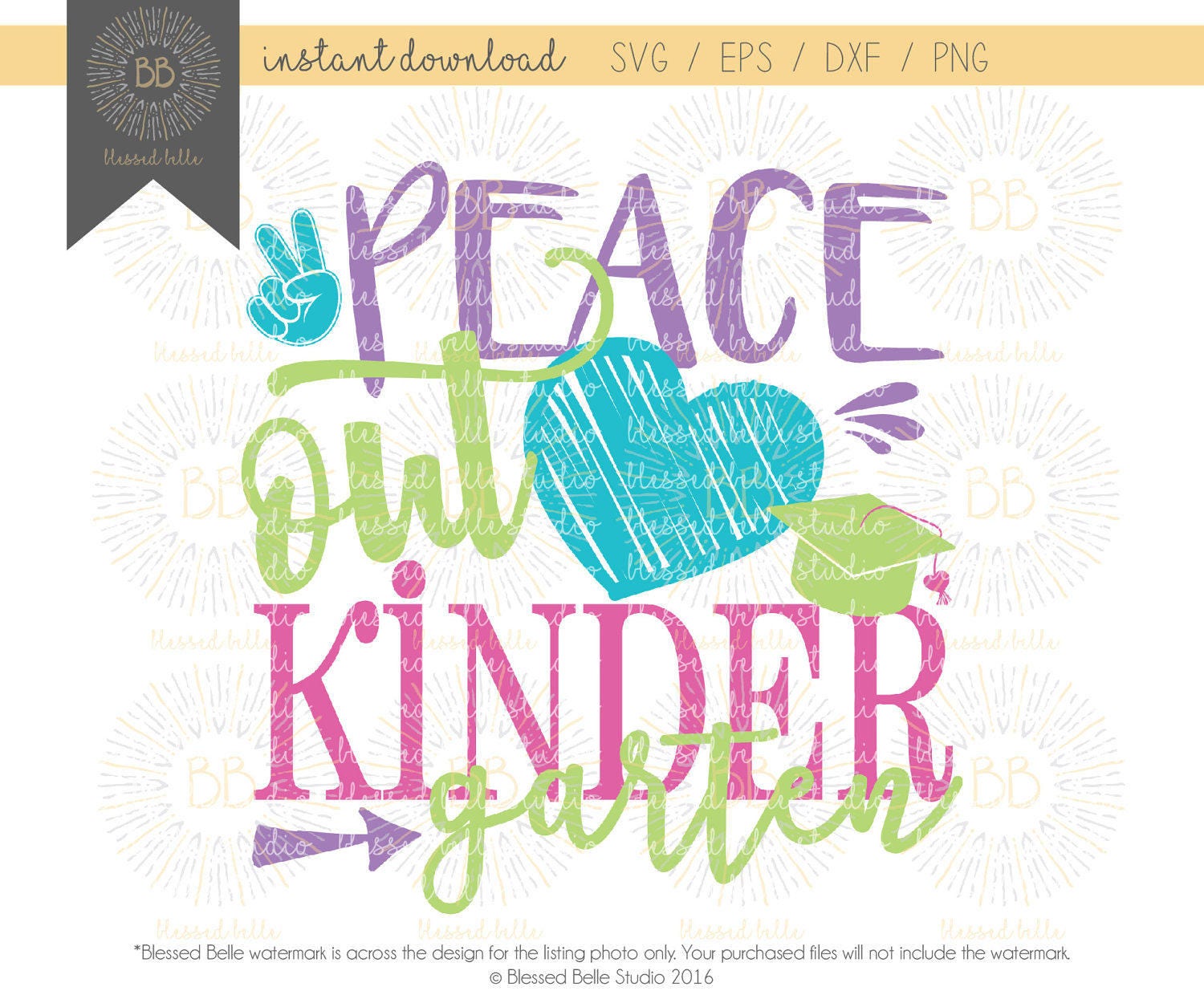 Download Peace out Kindergarten SVG kindergarten graduation svg