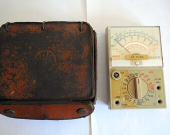 Vintage Volt Ohm Multimeter Milliammeter Manual Meter Test Equipment With Leads, Case