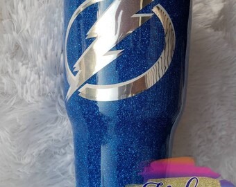 TB Lightning tumbler, Hockey, Tampa Bay Cup, Bolts Blue