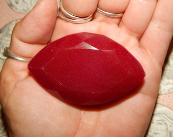GENUINE RUBY - Genuine Earth-mined Ruby - HUGE 410 ct Ruby! - Large Real Ruby - July Birthstone - Leo Gemstone - Rectangular Cut Ruby