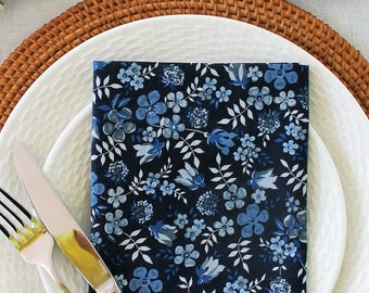 Napkins set of 4 Liberty of London 'Edenham' navy