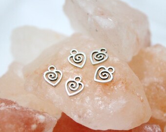 Add a Swirly Heart Charm