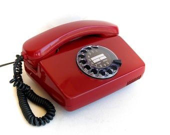 Vintage German Telephone, Lunartics Vintage, Rotary Dial Phone from the 80s, Vintage Phones, Modern Vintage, Desk Decor, Old Telephones