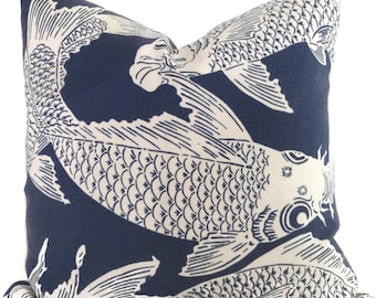 Manuel Canovas Calypso Decorative Pillow Cover Square or Lumbar Pillow, Koi Fish Pillow, Toss Pillow, Throw Pillow, Indoor Outdoor Pillow