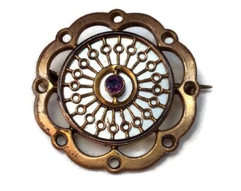 Art Nouveau Brooch, Mother of Pearl Brooch, Vintage Brooch, Vintage Pin, Mother of Pearl Pin, Art Nouveau Jewellery, Vintage Jewellery, Pin