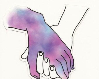 Holding Hands Sticker