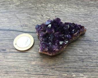 Amethyst crystal cluster natural