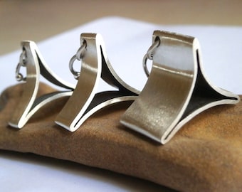 Silver Nekclace, Triangle Necklace, Fine Silver Necklace, Geometric Necklace, Handmade Necklace, Minimalist Necklace, Geometric Triangle