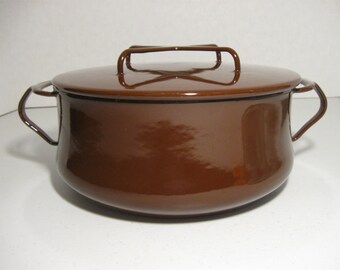 Vintage Dansk Enamelware Brown