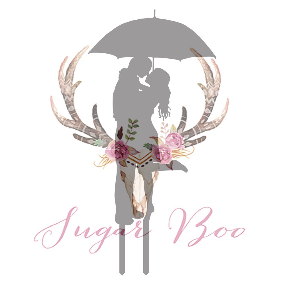 Umbrella Couple Silhouette Cake Topper Cake Toppers Cake