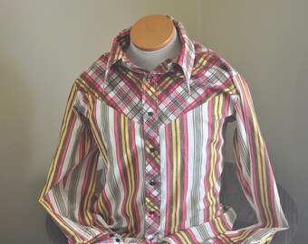 Vintage Western Style Stripped Shirt (Put-On Shop/Sears)