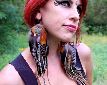 UNTAMED Long Feather Earrings