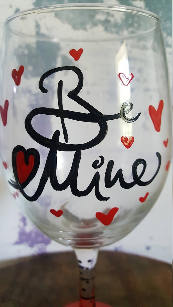 Love wineglass, Valentine Wineglass, Anniversary Wineglass, Birthday Wineglass,
