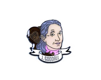 Jane Goodall Enamel Pin - Science Heroes Series