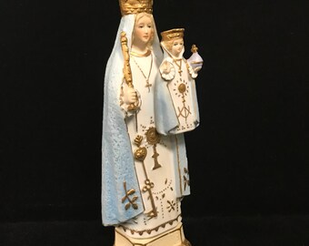 Bisque Madonna Figurine