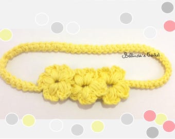 yellow flowers headband