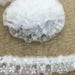 1 inch wide organza white ruffled sequined lace price for 1 yard