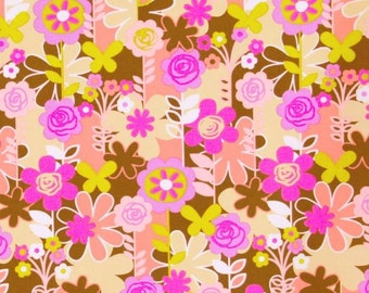 Erin McMorris Weekends, Garden Walk in Brown, 1 yard, Cotton Fabric