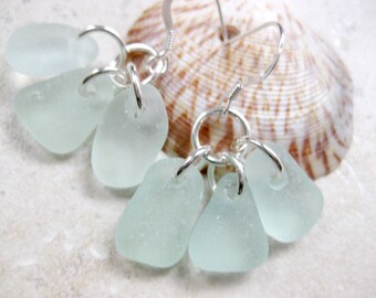 beach earrings sea glass earrings I love jewelry seaglass earrings sterling silver dangle earrings