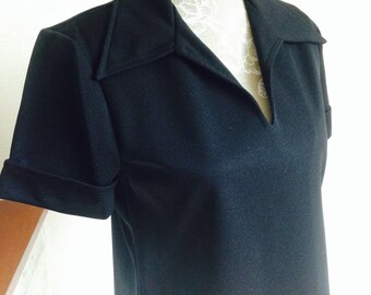 Black top/1970 vintage by Jane Colby/Lady's Top/Women's clothing/Retro top/vintage fashion/Iconic Jane Colby/70's fashion