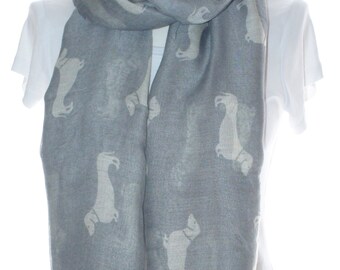 Dog print scarf, Beach Wrap, Cowl Scarf, dog print scarf, cotton scarf, gifts for her