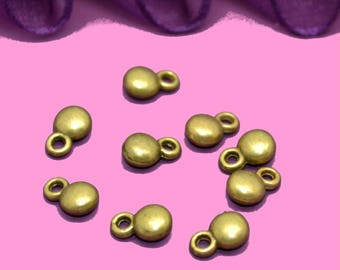 Mini charms 09mm bronze round