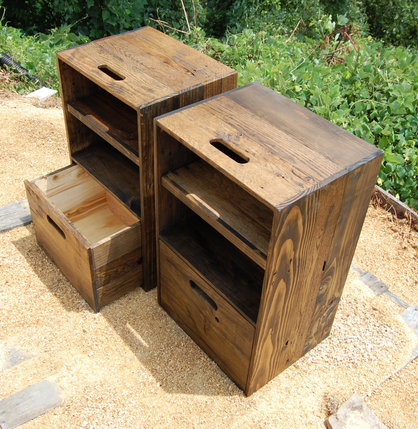 Wooden Crates/ Nightstands/ Side Tables/ Drawer/ Reclaim Wood/