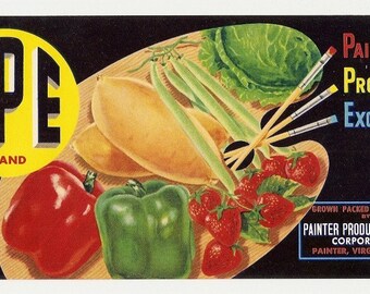 10 Old VEGETABLE CRATE LABELS Guadalupe,Calif.,Salinas,El Centro,Etc..