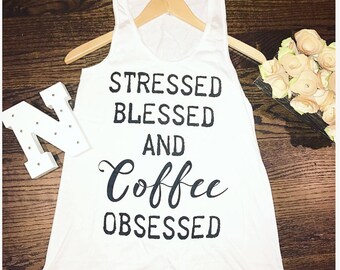 Mom's Graphic Shirt Coffee Shirt Mom Shirt Blessed Mama Funny Mom Shirt