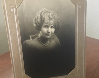 1927 Standing Portrait Photograph Young Girl