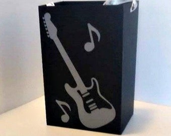 Set of 6 Guitar Party Bag, Rockstar Party Bag, Rock Star Party Bag, Rock Star Party Favor, Rockstar Party Favor, Guitar Party Favor, Music