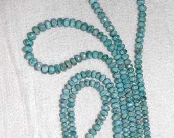 Larimar, Larimar Rondelle, 5-9 mm, Faceted Rondelle, Natural Stone, Semi Precious, Gemstone Bead, Graduated, Half Strand, AdrianasBeads