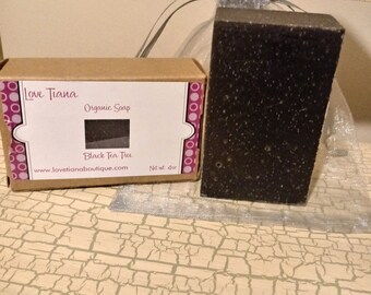 Organic black tea tree soap