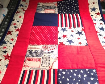 Patriotic Quilted Table Runner